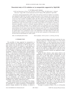 Theoretical study of CO oxidation on Au nanoparticles supported by