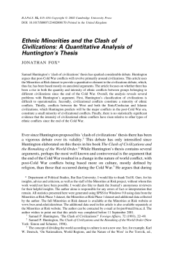 Ethnic Minorities and the Clash of Civilizations