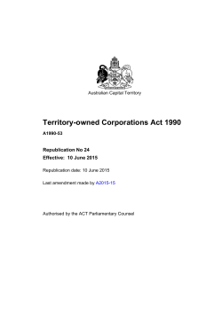 Territory-owned Corporations Act 1990