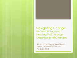 Navigating Change - Work Supports Strategies