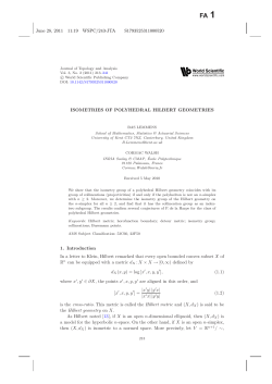 ISOMETRIES OF POLYHEDRAL HILBERT