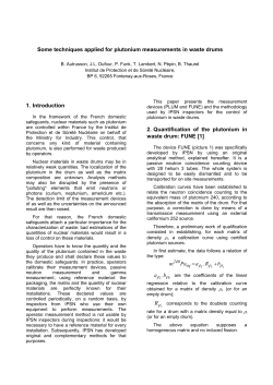 Some techniques applied for plutonium measurements in