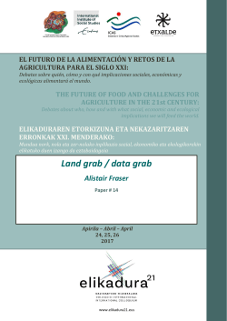 El futuro de la alimentaci&oacute;n y la Agricultura en el