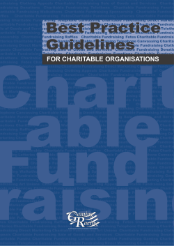 Best practice guidelines for charitable