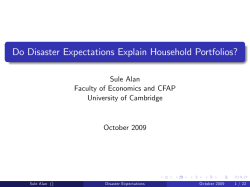 Do Disaster Expectations Explain Household Portfolios?