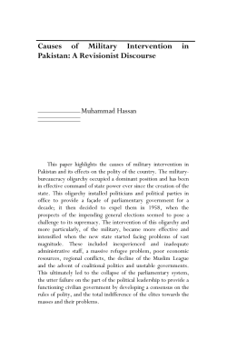 Causes of Military Intervention in Pakistan