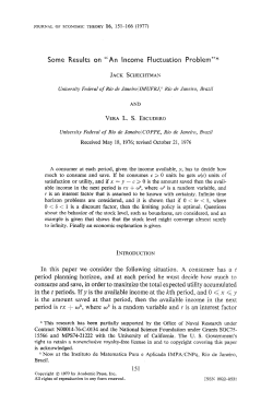 In this paper we consider the following situation. A