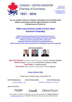 1921 - 2016 - Canada-UK Chamber of Commerce