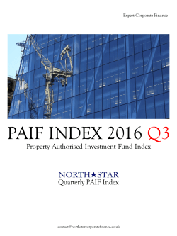 PAIF INDEX 2016 Q3 - North Star Corporate Finance