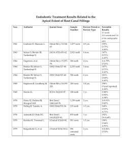 Endodontic Treatment Results Related to the Apical Extent of Root