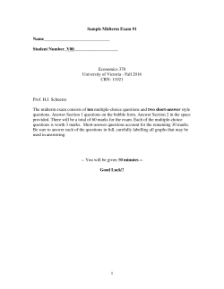 1 Sample Midterm Exam #1