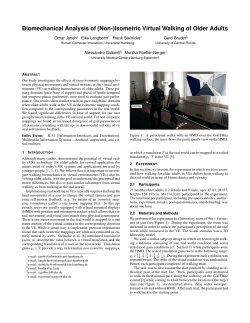 Biomechanical Analysis of (Non-)Isometric Virtual Walking of Older