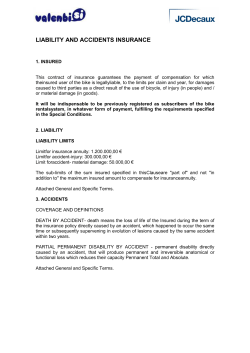 Insurance and Accident Clauses - ENGLISH VERSION