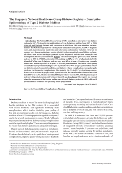 The Singapore National Healthcare Group Diabetes Registry
