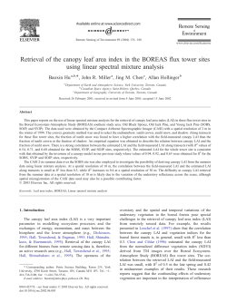 Retrieval of the canopy leaf area