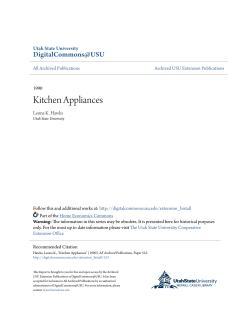 Kitchen Appliances - Utah State University Extension