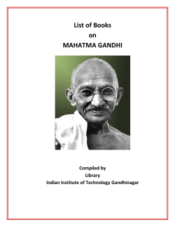 List of Books on MAHATMA GANDHI