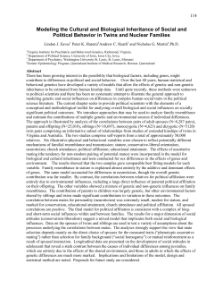 Modeling the Cultural and Biological Inheritance of