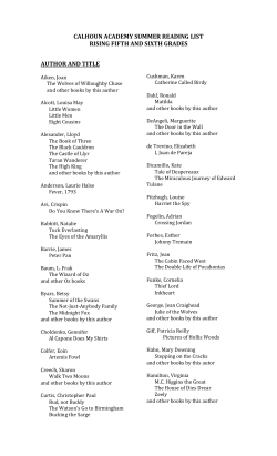 Rising Fifth and Sixth Grade Reading List