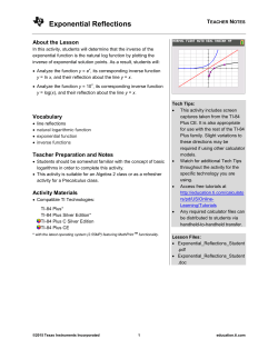 Exponential Reflections - TI Education