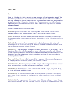 Jim Crow - Whitman Middle School