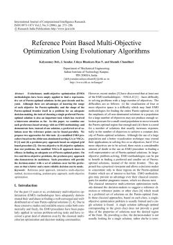 Reference Point Based Multi-Objective Optimization Using