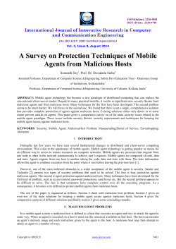 A Survey on Protection Techniques of Mobile Agents from Malicious