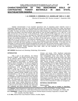 characterization of two benchmark soils of contrasting parent