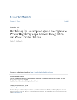 Revitalizing the Presumption against Preemption to Prevent