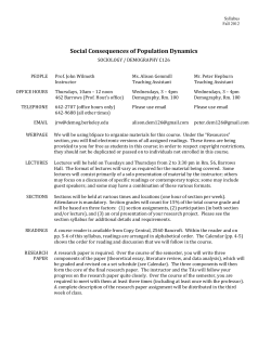 Social Consequences of Population Dynamics
