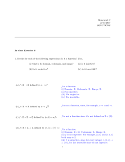 Homework 2 2/15/2017 SOLUTIONS In