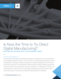 Is Now the Time to Try Direct Digital Manufacturing?