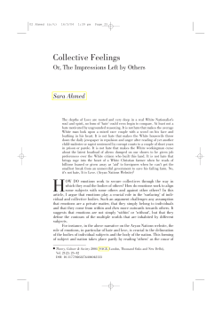 (2004). `On Collective Feelings, or the Impressions