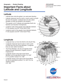 Important Facts about Latitude and Longitude