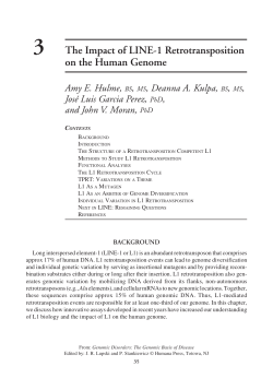 3 The Impact of LINE-1 Retrotransposition on the Human Genome