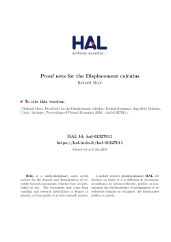 Proof nets for the Displacement calculus - HAL