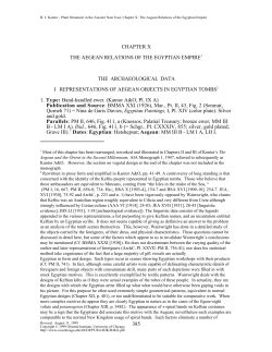 Chapter X: The Aegean Relations of the Egyptian Empire