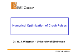 Numerical Optimization of Crash Pulses