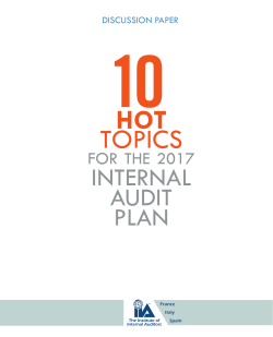 HOT TOPICS - Global IIA - The Institute of Internal Auditors