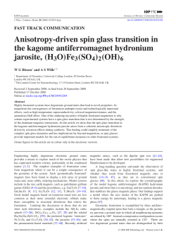Anisotropic-Driven Spin Glass in the Kagome