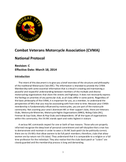 CVMA Protocol - Combat Veterans Motorcycle Association