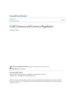 Gold Contracts and Currency Regulation