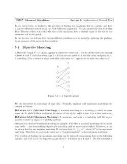 5.1 Bipartite Matching