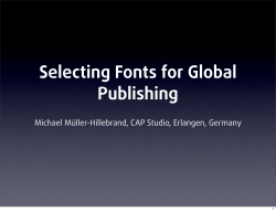Selecting Fonts for Global Publishing