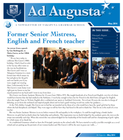 Former Senior Mistress, English and French teacher