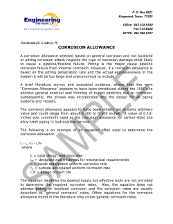 definition of corrosion allowance