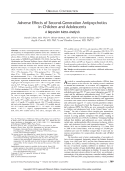 Adverse Effects of Second-Generation Antipsychotics in Children