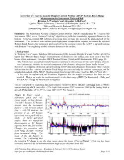 (ADCP) Bottom-Track Range Measurements for Instrument Pitch and