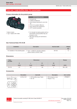 Data sheet Item number: 2110.10.00 Triplex type 1 single backflow
