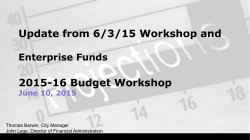 Enterprise Funds - City of Sarasota